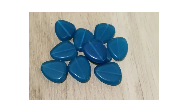 Gota triangular 22*18mm Azul /Cuentas de  Cristal 