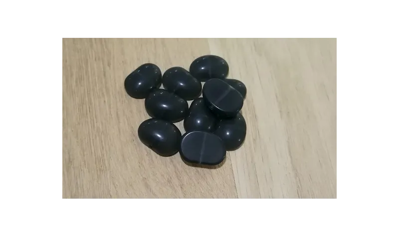 Almohadilla irregular 11*16mm Gris /Cuentas de  Cristal 