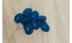 Almohadilla irregular 11*16mm Azul /Cuentas de  Cristal 