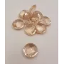 Disco Cristal facetado 11mm Rosa transparente /Cuentas de  Cristal 