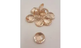 Disco Cristal facetado 11mm Rosa transparente /Cuentas de  Cristal 