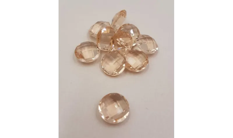 Disco Cristal facetado 11mm Rosa transparente /Cuentas de  Cristal 