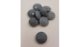 Disco Cristal facetado 11mm Gris Opaco /Cuentas de  Cristal 