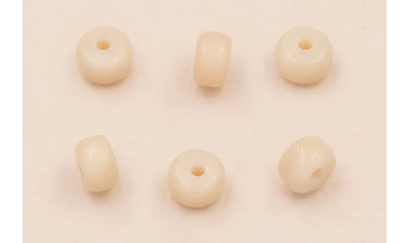 Donut Cristal 6*4mm  color Crema /Cuentas de  Cristal 