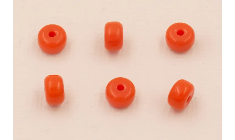 Donut Cristal 6*4mm  color Naranja /Cuentas de  Cristal 