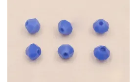 Bicono Facetado de 4mm Color Azul /Cuentas de  Cristal 