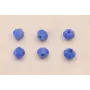 Bicono Facetado de 4mm Color Azul /Cuentas de  Cristal 