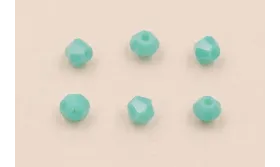 Bicono Facetado de 4mm Color Turquesa /Cuentas de  Cristal 