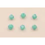 Bicono Facetado de 4mm Color Turquesa /Cuentas de  Cristal 