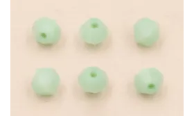 Bicono Facetado de 4mm Color verde claro /Cuentas de  Cristal 