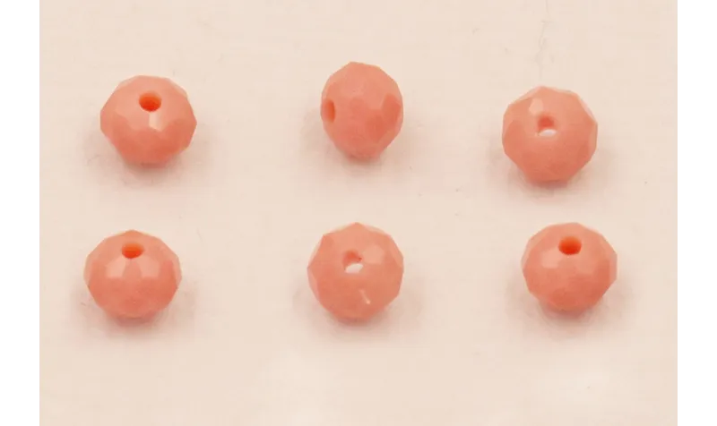 Facetada de 4mm Color Rosa Palo /Cuentas de  Cristal 