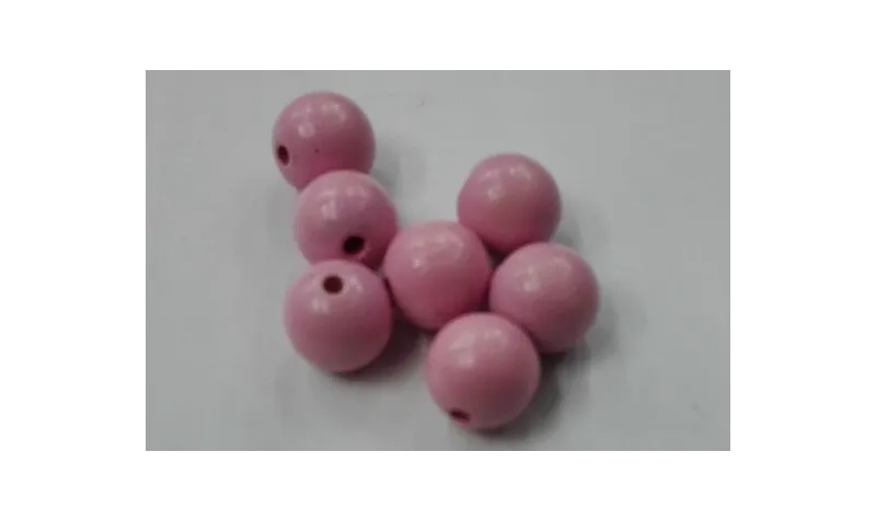 Bola Madera 12mm color Rosa /Cuentas de  Madera 