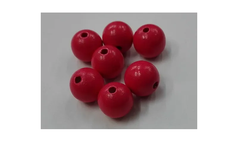 Bola Madera 12mm color Rosa /Cuentas de  Madera 