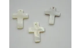 Cruz de nacar 24*18mm /Cuentas de  Nacar 