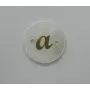 disco nacar 15mm letra a /Cuentas de  Nacar 