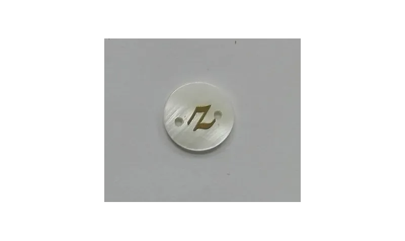 disco nacar 15mm letra z /Cuentas de  Nacar 