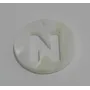 Letra calada 15mm Nacar N /Cuentas de  Nacar 