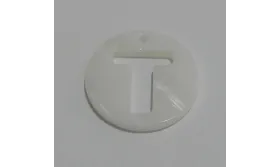 Letra calada 15mm Nacar T /Cuentas de  Nacar 