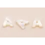 Letra Nacar A 10mm agujero horizontal superior /Cuentas de  Nacar 