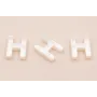 Letra Nacar H 10mm agujero horizontal superior /Cuentas de  Nacar 