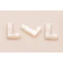 Letra Nacar L  10mm agujero horizontal superior /Cuentas de  Nacar 