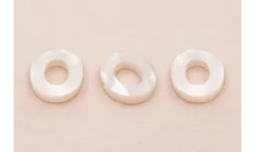 Letra Nacar O 10mm agujero horizontal superior /Cuentas de  Nacar 