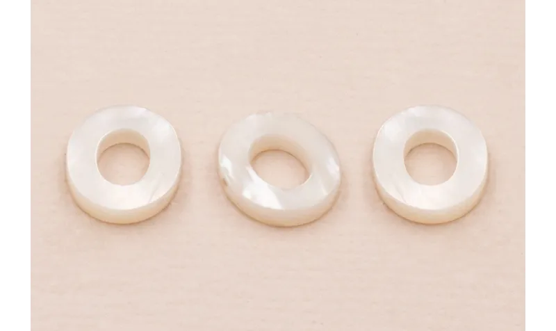 Letra Nacar O 10mm agujero horizontal superior /Cuentas de  Nacar 