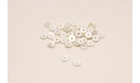 Disco plano Nacar 5mm agujero de 1mm /Cuentas de  Nacar 
