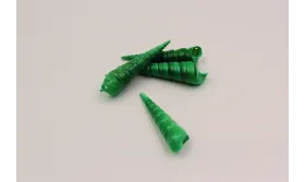 Caracola tubo 50*12mm verde con agujero /Cuentas de  Nacar 