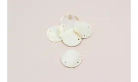 Disco Nacar 25mm con 2 agujeros /Cuentas de  Nacar 