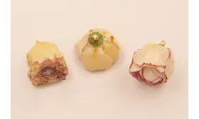 Colgante Flor Natural 17*23mm Crema y Rosa /Cuentas de  Nacar 