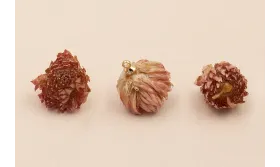 Colgante Flor Natural 8*10mm Rosa /Cuentas de  Nacar 