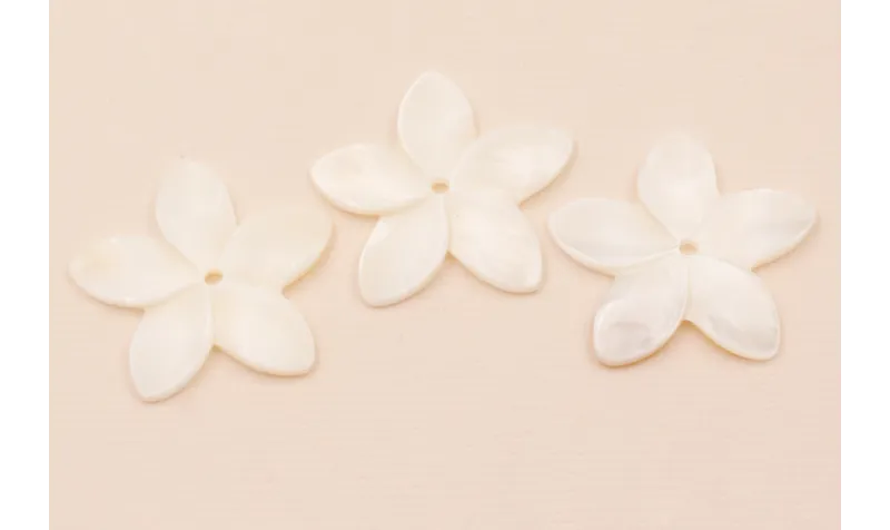 Flor Nacar 25mm diámetro /Cuentas de  Nacar 