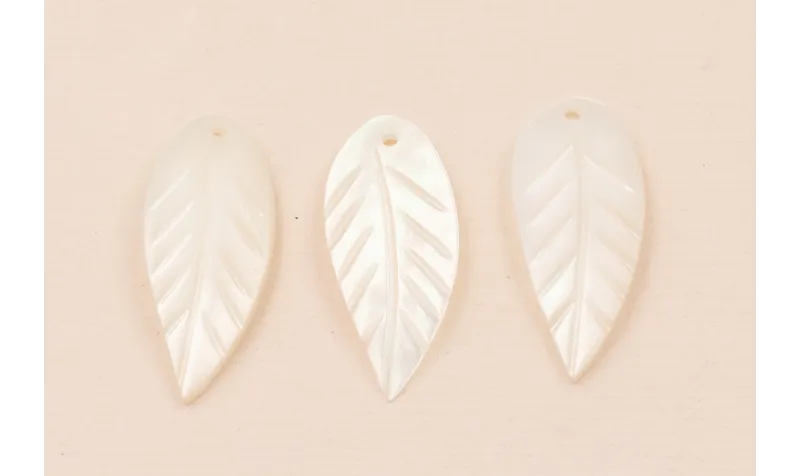 Pétalo curvado Nacar 26*10mm /Cuentas de  Nacar 