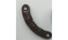 Tubo tallado marrón /Cuentas de  Plástico / Resina 