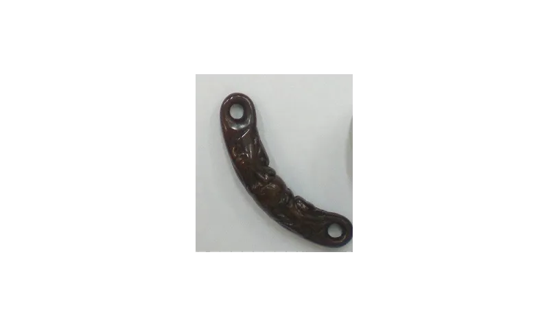 Tubo tallado marrón /Cuentas de  Plástico / Resina 