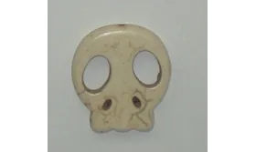 Cabeza plana grande calavera blanca /Cuentas de  Plástico / Resina 