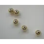 Bola 6mm con baño Dorado /Cuentas de  Plástico / Resina 