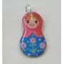 Matriuska Resina 24*13mm Azul-Rojo /Cuentas de  Plástico / Resina 
