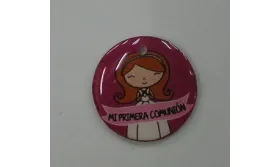 Disco Resina Mi Primera Comunión 20mm Granate /Cuentas de  Plástico / Resina 