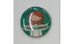 Disco Resina Mi Primera Comunión 20mm Verde /Cuentas de  Plástico / Resina 