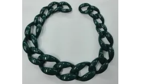 CADENA DE 54CMS * 4,5  Verde opaco /Cuentas de  Plástico / Resina 