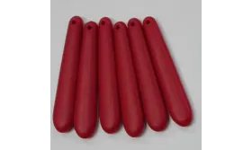Pieza colgante plastico Rojo 45*8*4mm /Cuentas de  Plástico / Resina 