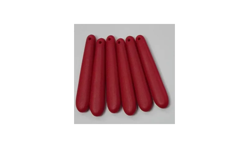 Pieza colgante plastico Rojo 45*8*4mm /Cuentas de  Plástico / Resina 