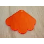 Metacrilato: Abanico triangular Naranja 52*57mm /Cuentas de  Plástico / Resina 