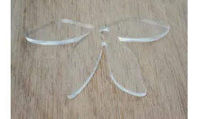 Metacrilato: Pétalos transparente 75*45mm /Cuentas de  Plástico / Resina 