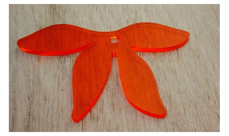 Metacrilato: Pétalos Naranja 75*45mm /Cuentas de  Plástico / Resina 