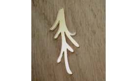 Metacrilato: Rama Coral Espejo Dorado 56*21mm /Cuentas de  Plástico / Resina 