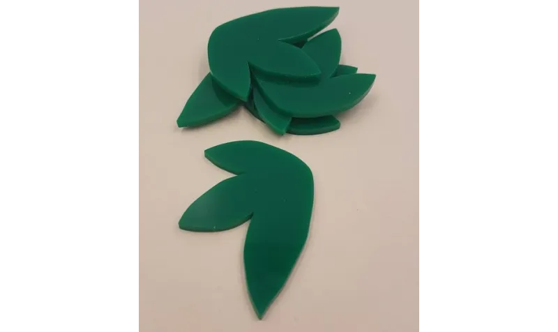 Tulipán Metacrilato 52*41mm Verde /Cuentas de  Plástico / Resina 