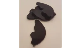 Pétalo Metacrilato 45*21 Marrón /Cuentas de  Plástico / Resina 